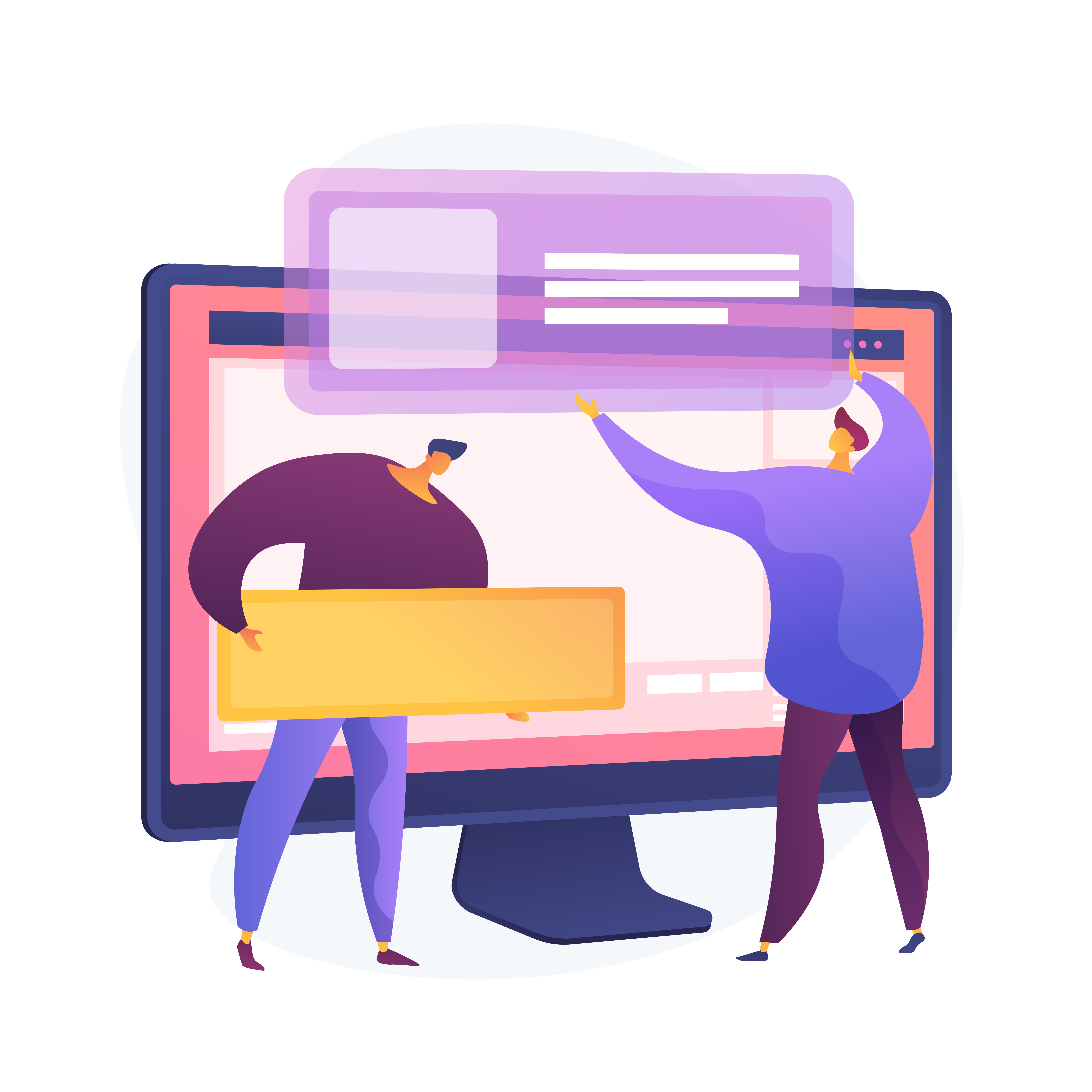 Website interface development planning vector concept metaphor.