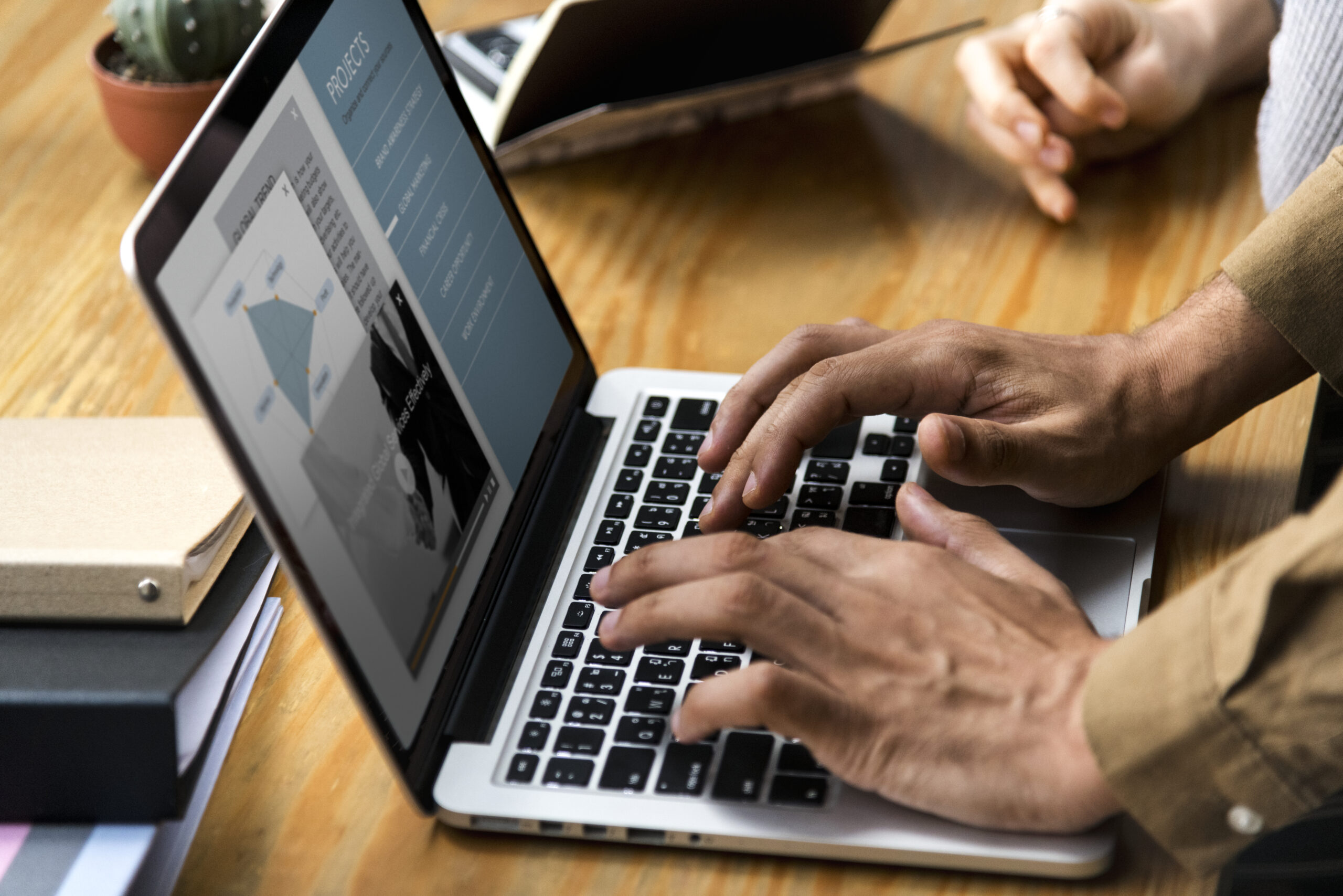 Business people working on a laptop